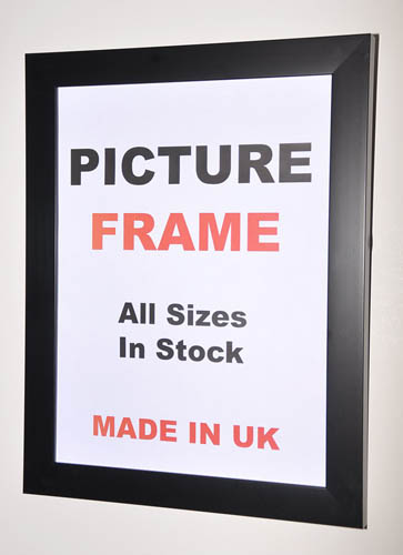 Flat Black Picture Photo Frames (All Sizes Available)